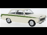 FORD LOTUS CORTINA MKI 1963 WHITE/GREEN 1-18 SCALE 18434